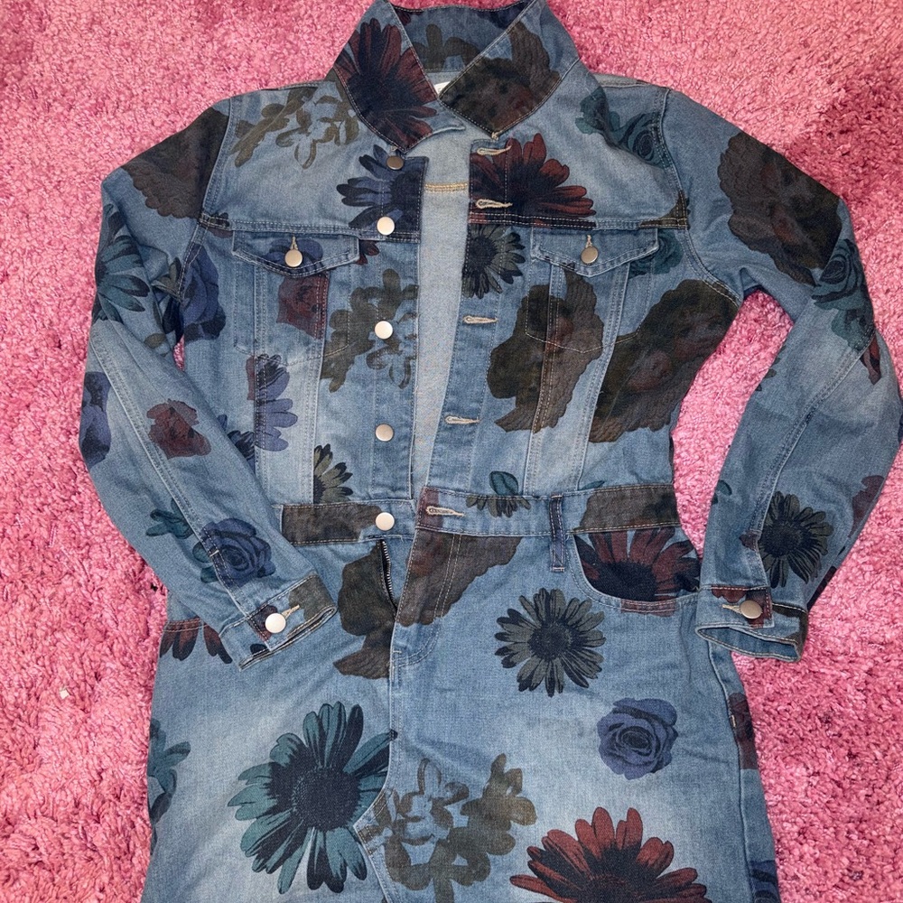 Floral Denim dress
